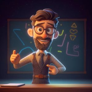 professeur-langue-dessin-anime-jeune-garcon-arabe-style-3d-ecrivant-tableau-noir-genere-par-ia_705708-13190